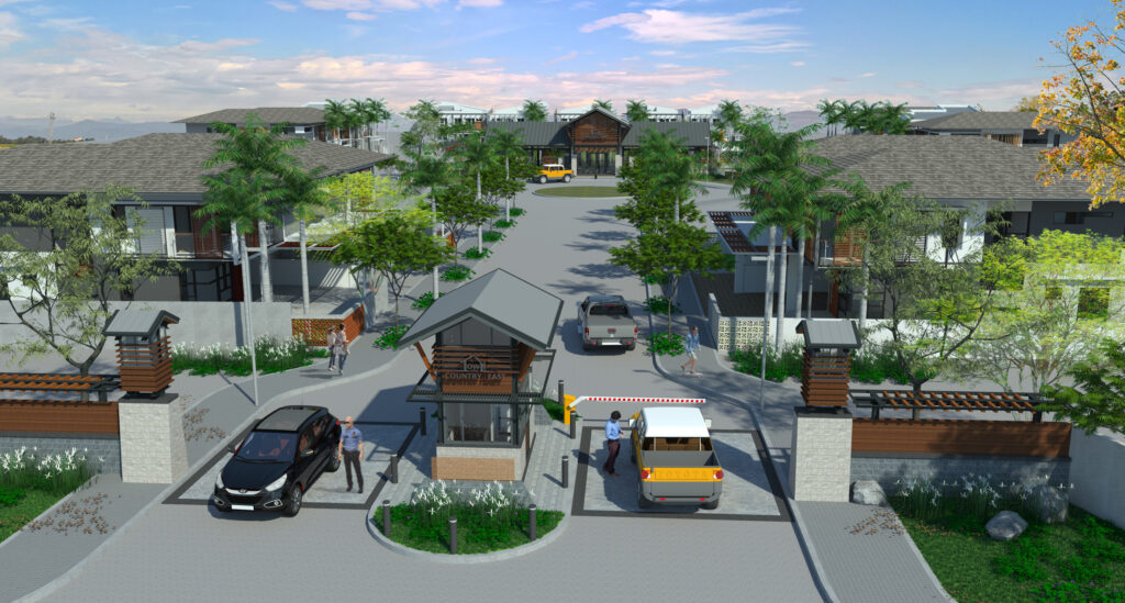 3D Visualization of the subdivision entrance in Town & Country East: Affordable Residential Lots in Talisay City